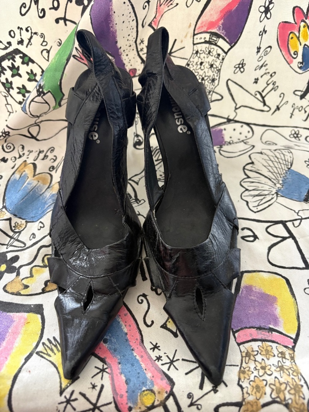 Dollhouse vintage leather sling backs